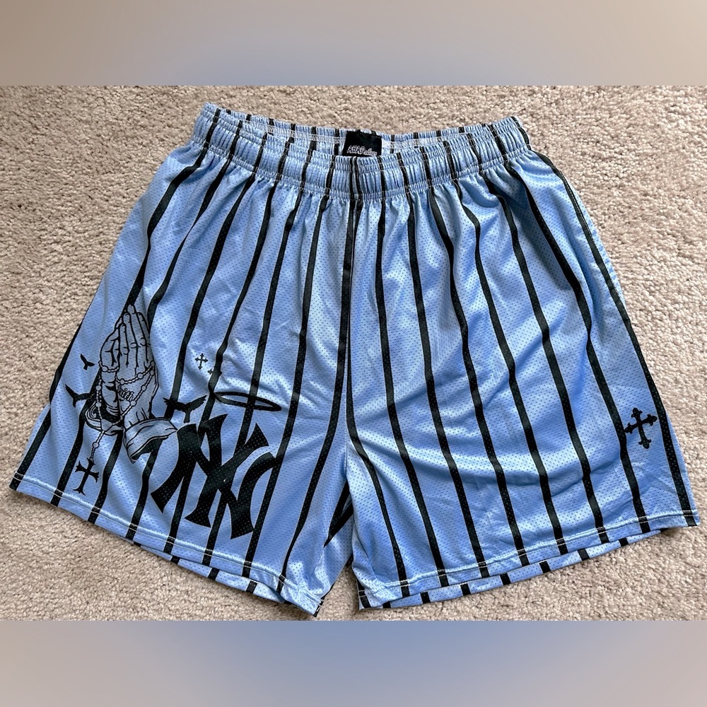 ASAP CULTURE MENS PINSTRIPE SHORTS